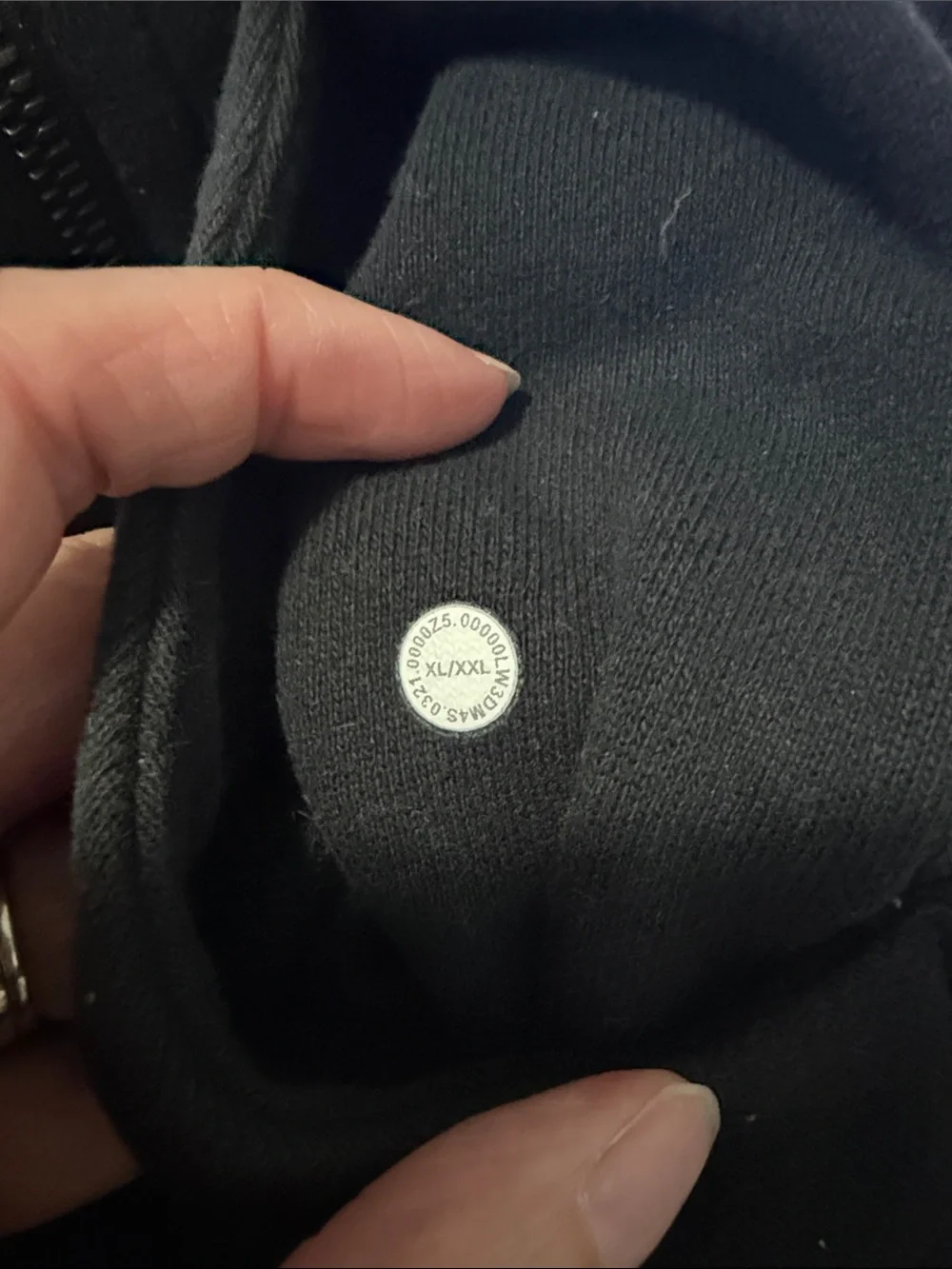 Lululemon Scuba Oversized Half Zip Hoodie Black cotton terry Sz XL/XXL